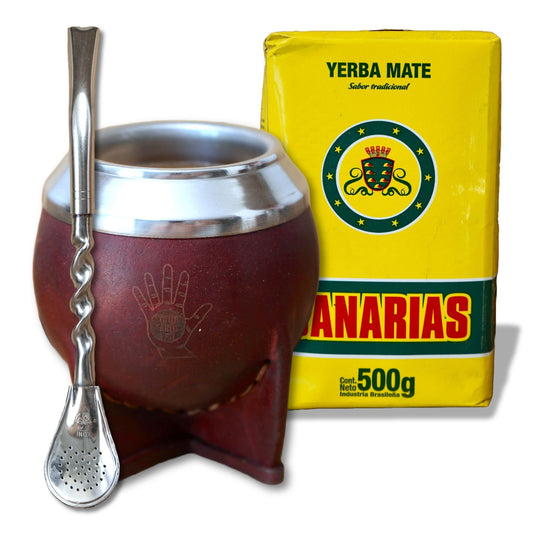 Uruguayan Yerba Mate Kit – Torpedo Gourd, Bombilla & Canarias
