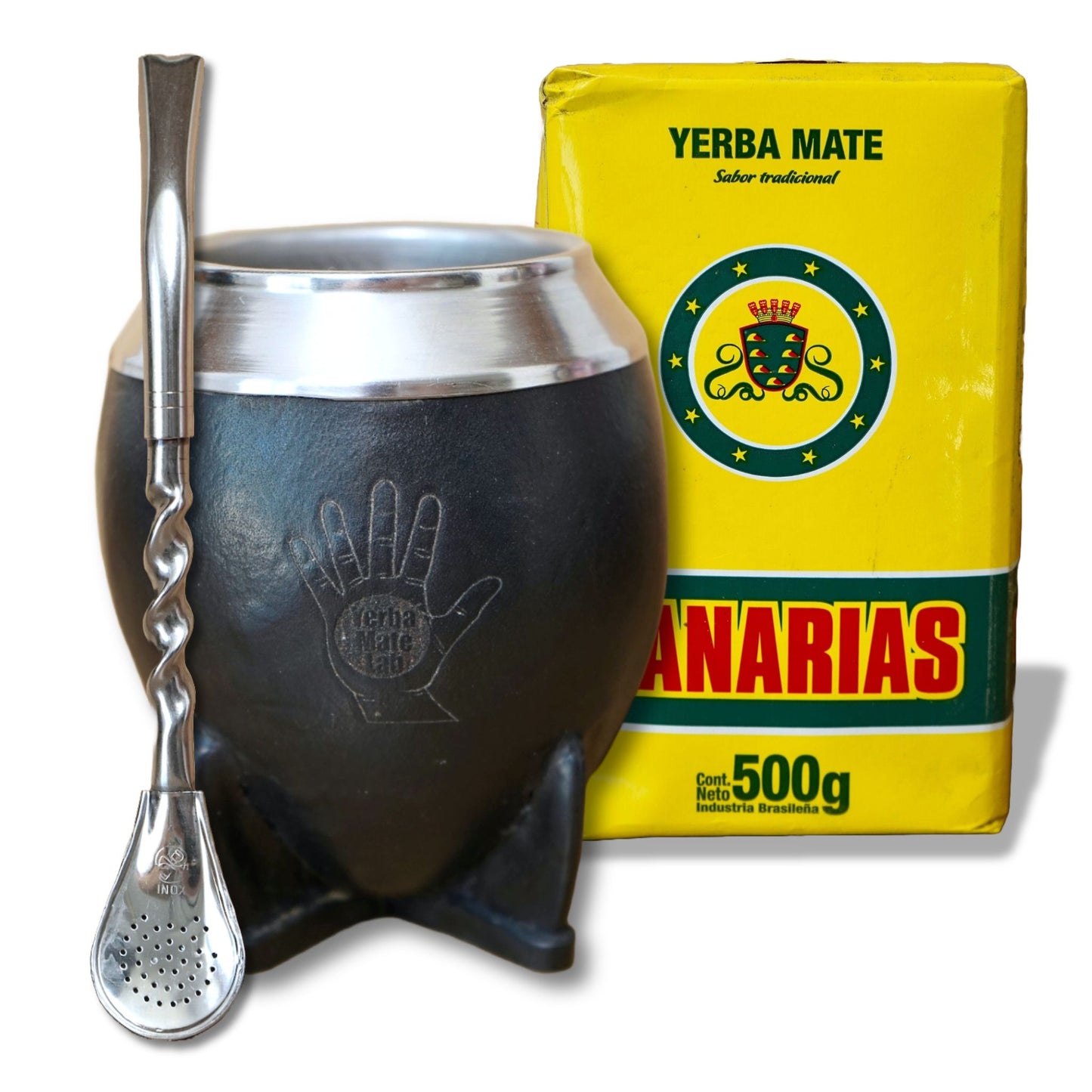 Uruguayan Yerba Mate Kit – Torpedo Gourd, Bombilla & Canarias
