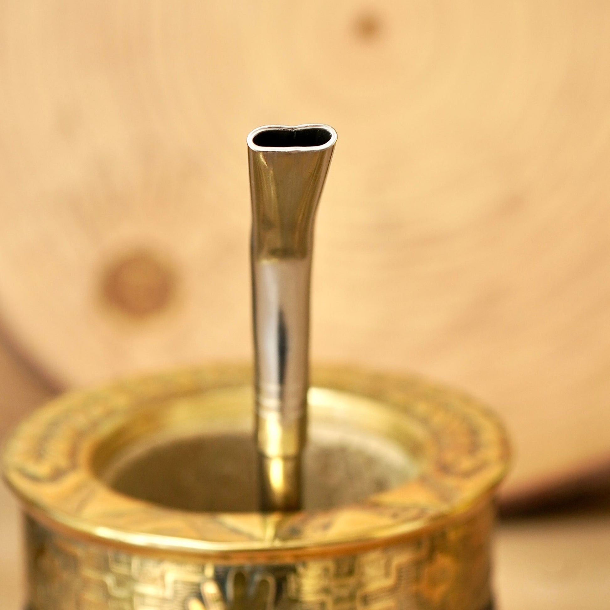 mouthpiece of stainless steel spoon bombilla