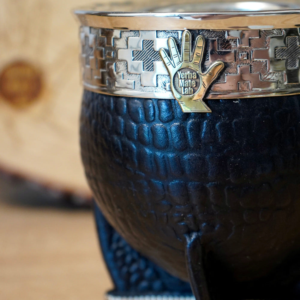 trono black imperial croc leather