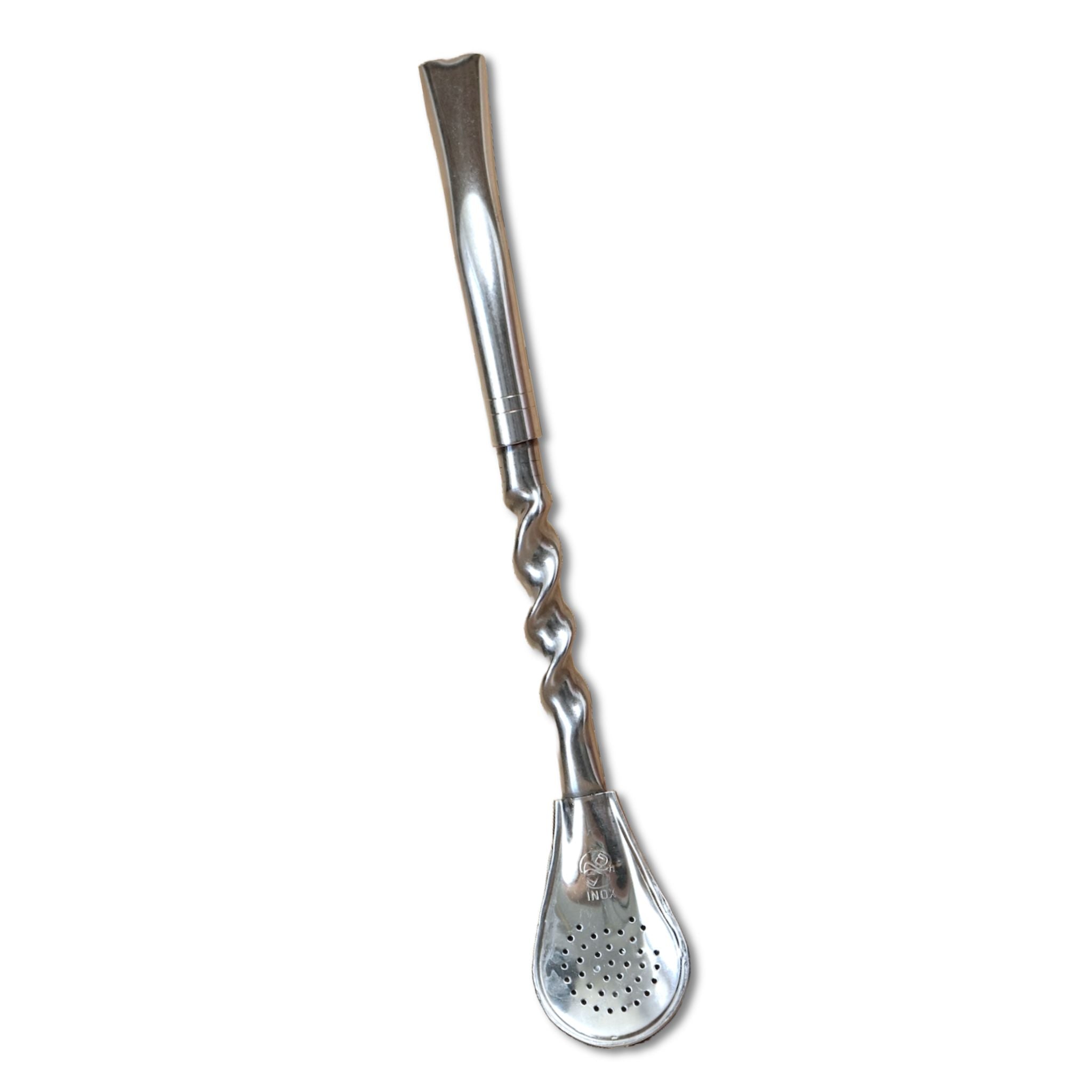 stainless steel spoon bombilla with twist design