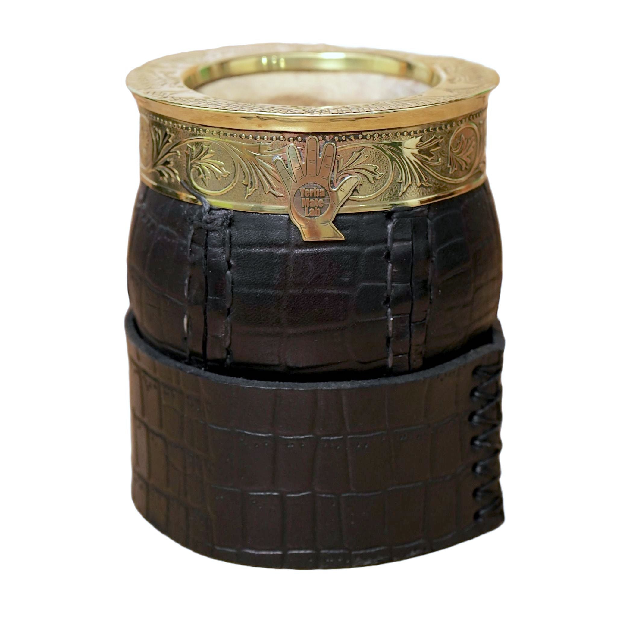 "BALON" Imperial Criollo Mate - Bronze Rim & Leather Base