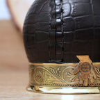 "BALON" Imperial Criollo Mate - Bronze Rim & Leather Base