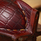 "CÁLIZ" Imperial Mate Gourd - Chiseled Bronze Rim & Croc Leather