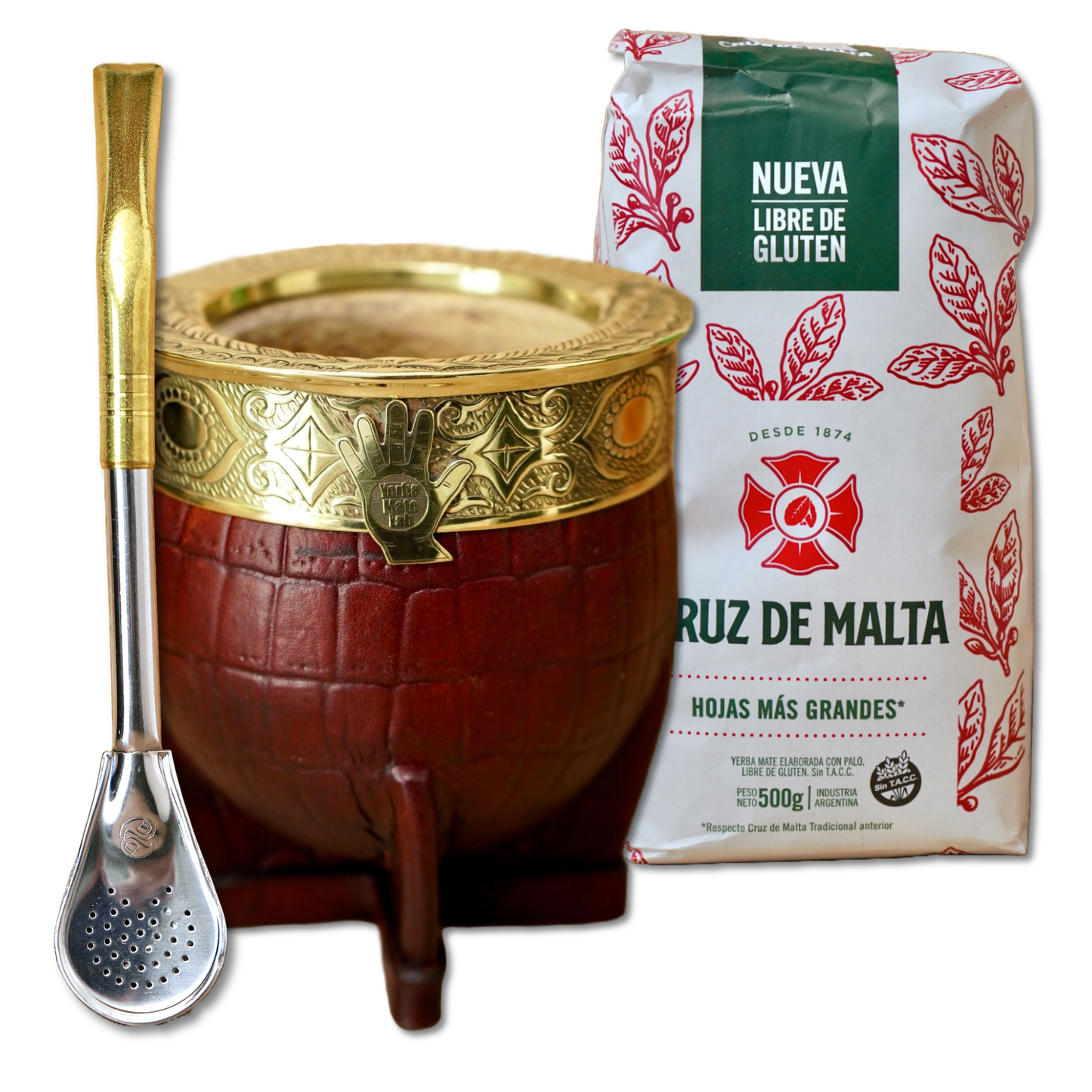 imperial gourd with bombilla and yerba