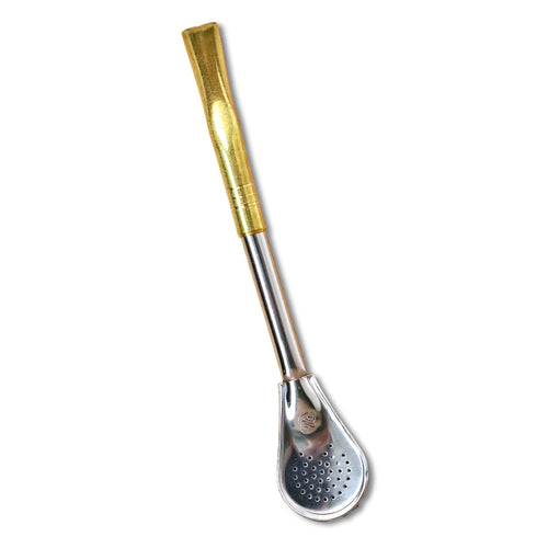 spoon bombilla with bronze spout