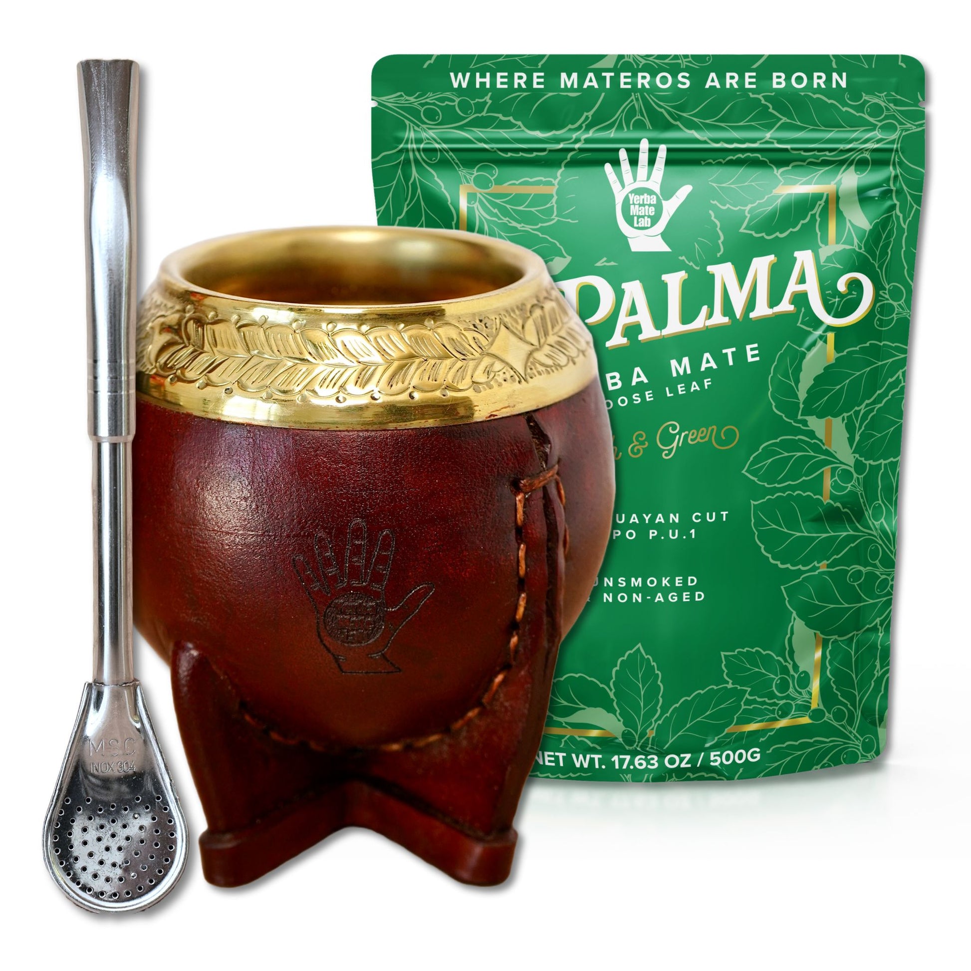 torpedo yerba mate kit white background