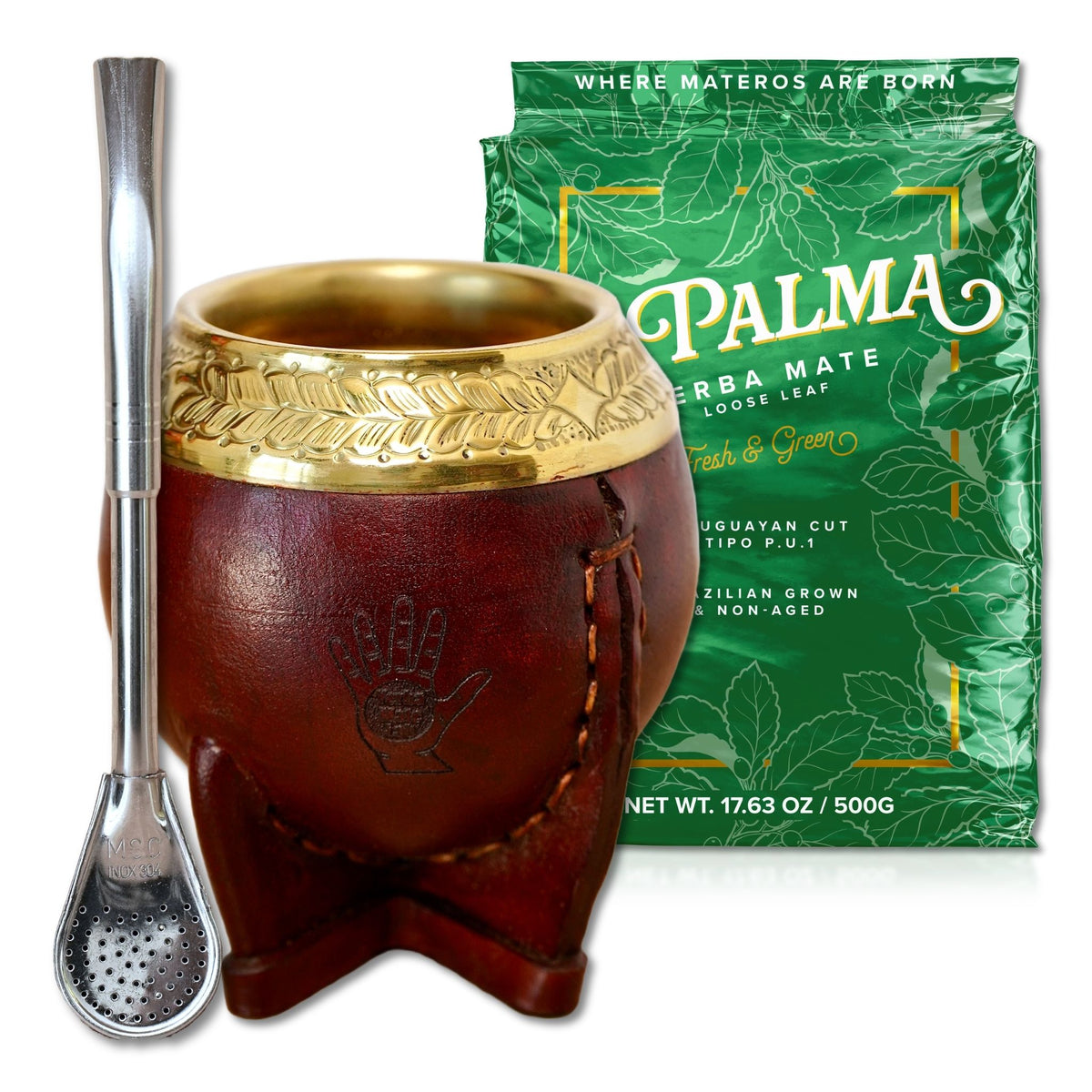 torpedo yerba mate kit white background
